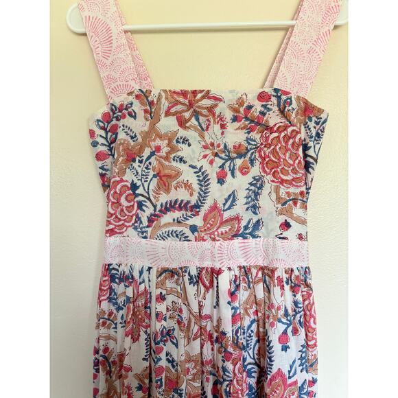 Gingy NOTTING HILL BLOCK PRINT MAXI DRESS HIBISCUS VINE - Picture 5 of 5